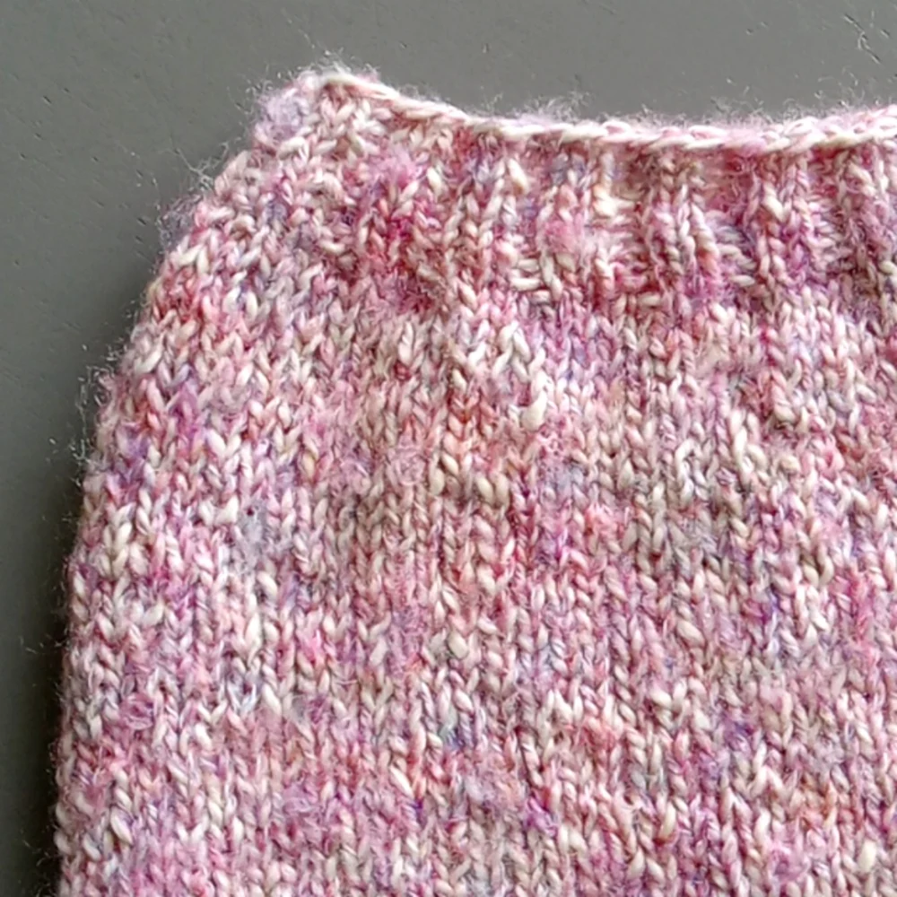 Handmade Handknit Light Pink Cotton Blend Baby Jogger Pants 3-6M
